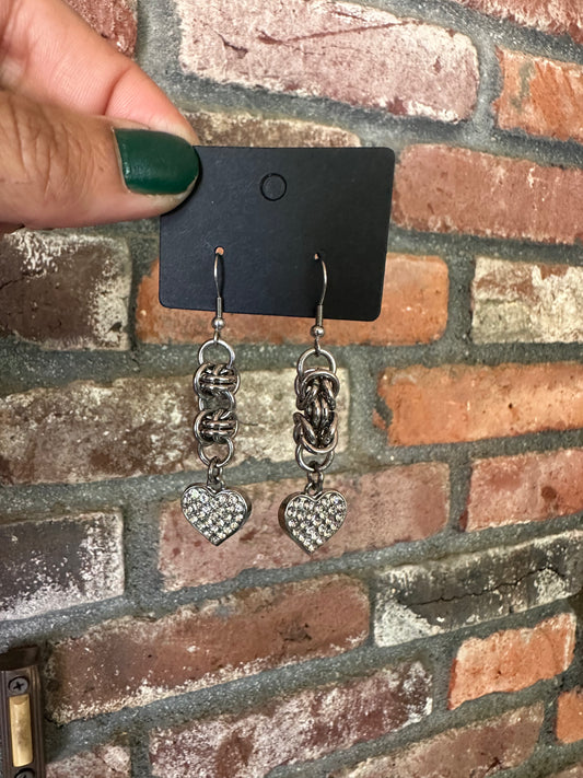 Mismatched heart earrings