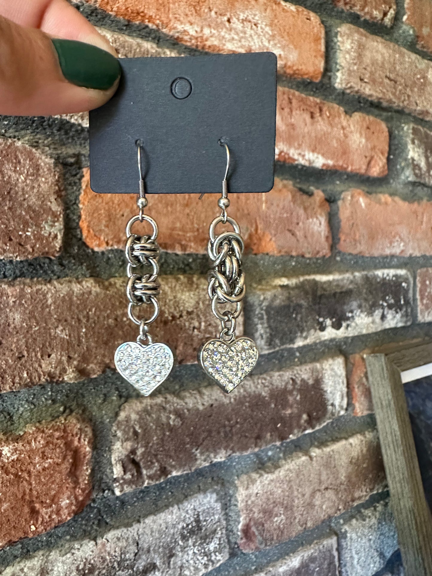 Mismatched heart earrings